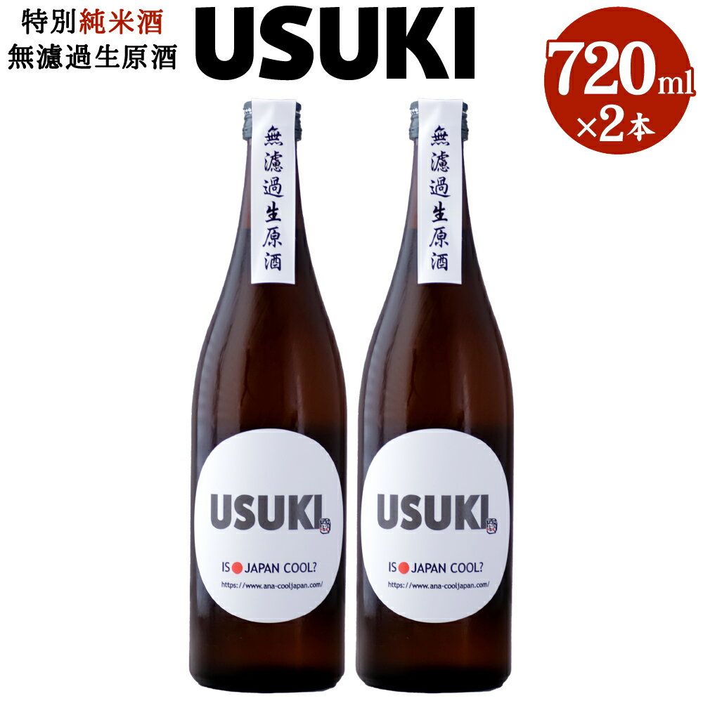 IS JAPAN COOL? 特別純米酒無濾過生原酒「USUKI」720ml×2本 アルコール 17度 純米酒 無濾過 無濾過生原酒 お酒 地酒 若水 日本酒 純米酒 国産 大分県 臼杵市 送料無料