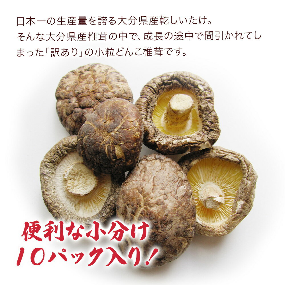 【ふるさと納税】乾燥椎茸 国産 訳あり 小粒どんこ 50g×10パック | しいたけ シイタケ 大分県 九州 津久見市 送料無料 - 画像2