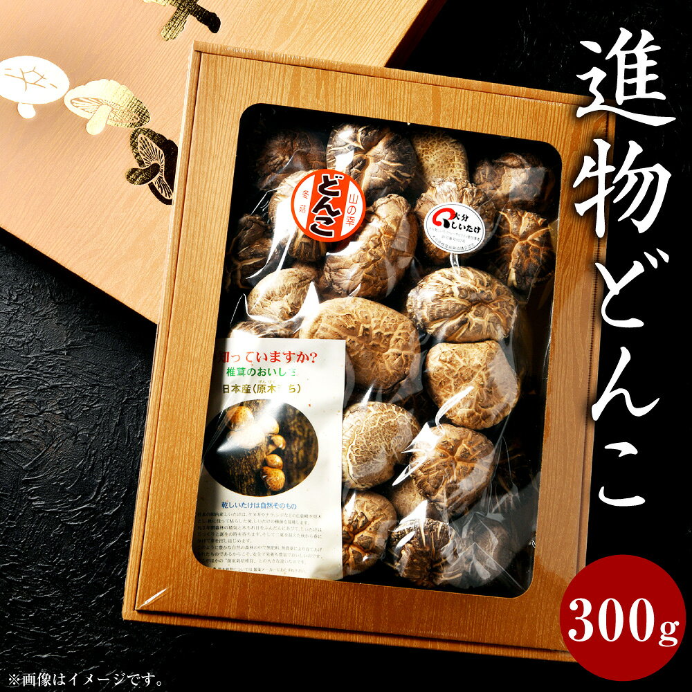進物どんこ 300g 肉厚 椎茸 しいたけ 選りすぐり 煮物 料理 贈り物 国産 九州 大分県 送料無料