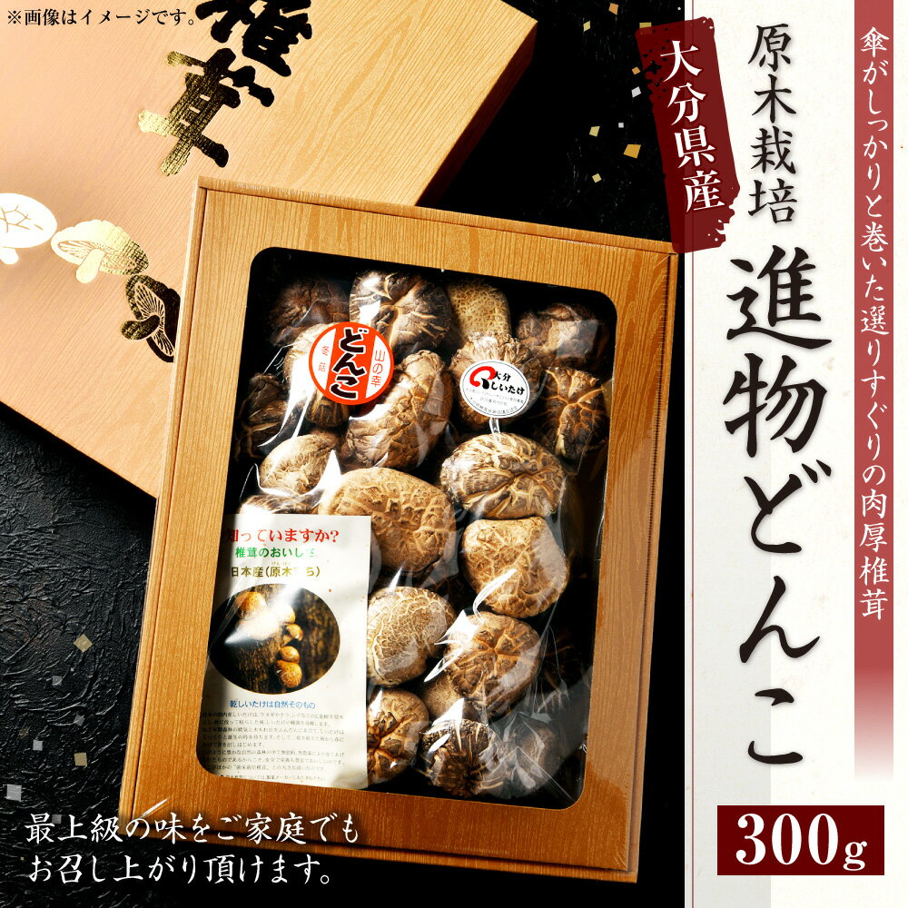 【ふるさと納税】進物どんこ 300g 肉厚 椎茸 しいたけ 選りすぐり 煮物 料理 贈り物 国産 九州 大分県 送料無料 - 画像3