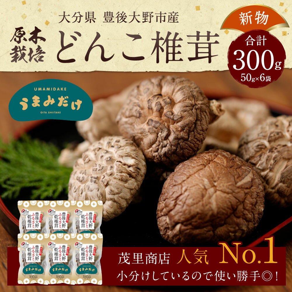 【ふるさと納税】新物 どんこ椎茸 小袋セット 300g 50g×6袋 12000円 1万2000円 大分県豊後大野市産 うまみだけ 椎茸 しいたけ どんこ 干ししいたけ 九州 原木栽培 送料無料【2025年4月上旬以降順次発送】 サムネイル3