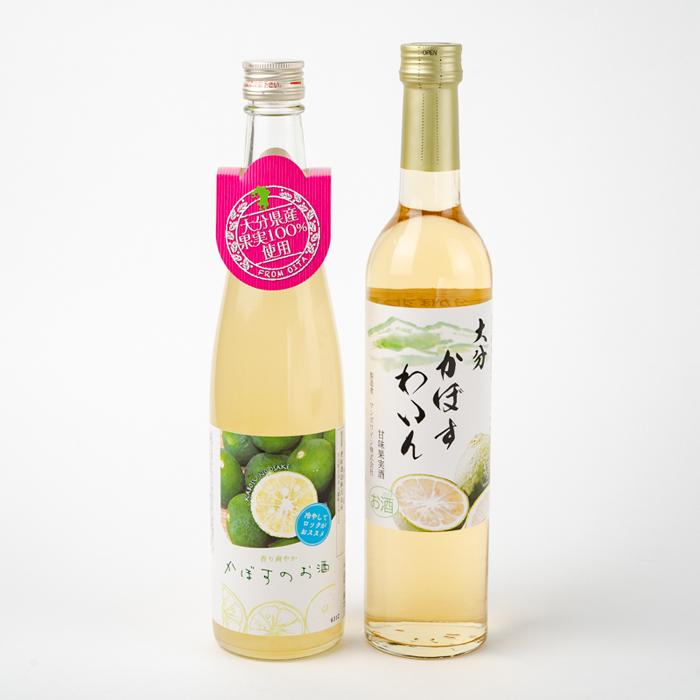 【ふるさと納税】ゆふいん角打屋おすすめのかぼすのお酒飲み比べ　かぼすのお酒500ml大分かぼすワイン500ml | 大分県 由布市 大分 九州 返礼品 支援 納税 飲み比べ 飲み比べセット お取り寄せ アルコール ワイン かぼす カボス わいん お土産 湯布院 由布院 サムネイル2