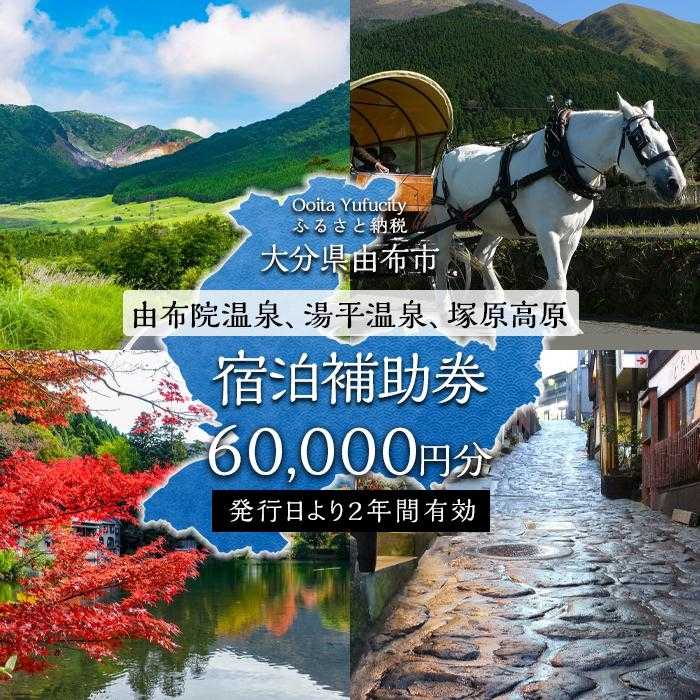 【由布市（湯布院、由布院、湯平、塚原高原）】ふるさと納税宿泊補助券60,000円分 | 温泉 観光 旅行 ホテル 旅館 クーポン チケット 予約 大分県 由布市 大分 九州 宿泊券 旅行券 宿泊 トラベルクーポン トラベル