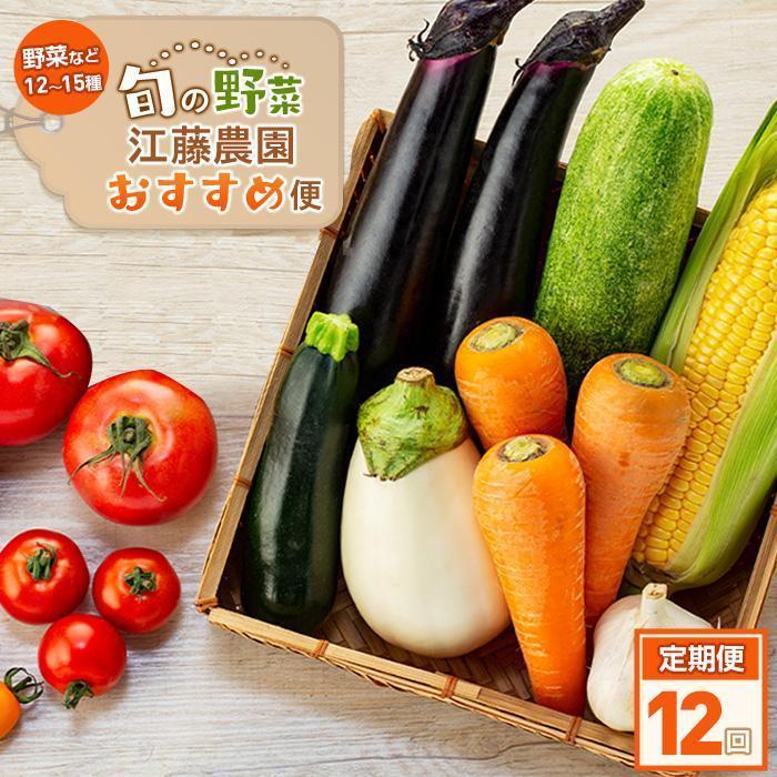 【定期便 全12回】江藤農園おすすめ 湯布院の旬の野菜（12～15種類！）詰め合わせ | 新鮮野菜 自慢の野菜 12種以上 定期配送 旬野菜 セット 詰め合わせ お取り寄せ 九州 大分県 湯布院 由布院 お楽しみ