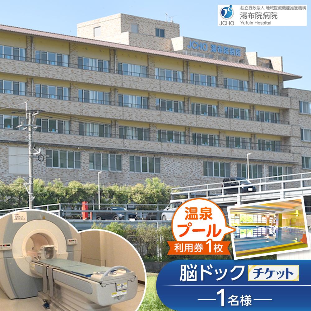 湯布院病院 脳ドック チケット 1名様分・温泉プール利用券 1枚 | プール 体験 人間ドッグ 脳ドック 健康診断 健康 チケット 由布市 大分県 大分 九州 返礼品 湯布院 由布院 ゆふいん