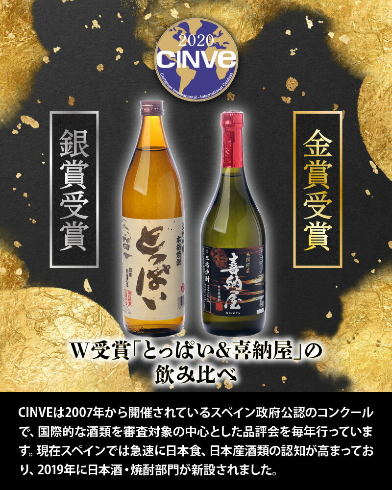 【ふるさと納税】国際コンクール受賞セット　本格麦焼酎喜納屋＆本格麦焼酎とっぱい サムネイル3