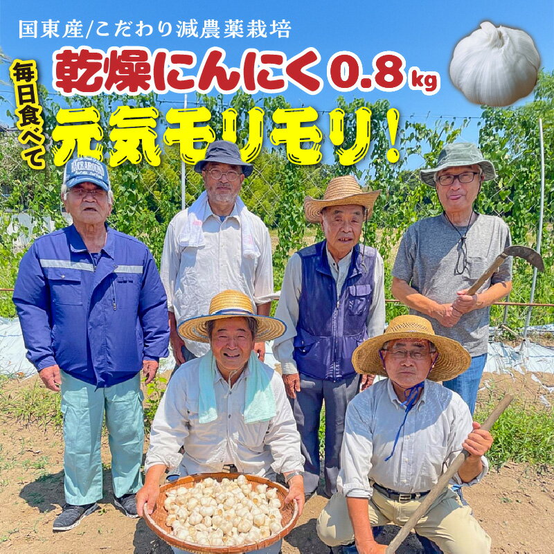 【先行予約】毎日食べて元気モリモリ！国東産乾燥にんにく0.8kg/こだわり減農薬栽培