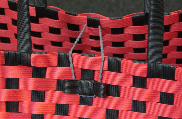 【ふるさと納税】手作りクラフトバック（留め具付き） (ホワイト) サムネイル3