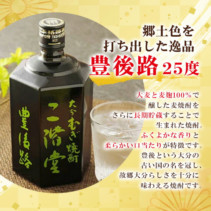 【ふるさと納税】大分むぎ焼酎 二階堂 豊後路・吉四六瓶 セット AG11_ 焼酎 むぎ焼酎 二階堂 豊後路 吉四六 瓶 セット 飲み比べ 大分県 お酒 人気 送料無料【1078138】 サムネイル3