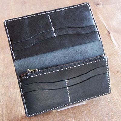 【ふるさと納税】手作りレザーの長財布(ブラック)　YS01【1088777】 サムネイル2