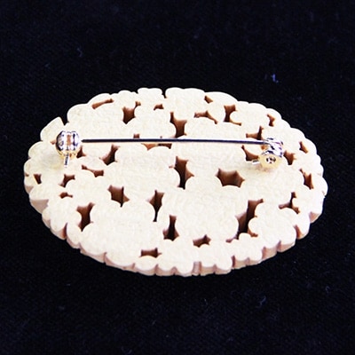 【ふるさと納税】つげ細工 ブローチ(桜)　約5cm×3.5cm【1116506】 サムネイル2