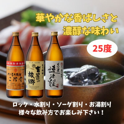 【ふるさと納税】大分むぎ焼酎　二階堂・速津媛・吉四六の故郷25度(900ml)と二階堂梅酒(720ml)4本セット【1665360】 サムネイル2