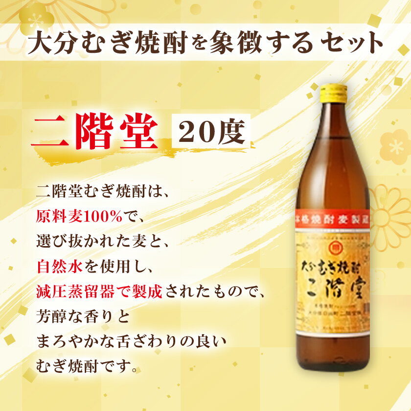 【ふるさと納税】大分むぎ焼酎 二階堂と吉四六とグラスセット(KQ)AG08_ 焼酎 麦焼酎 酒 お酒 アルコール ギフト プレゼント 贈り物 大分県 ご当地 まとめ買い 【1078135】 サムネイル2