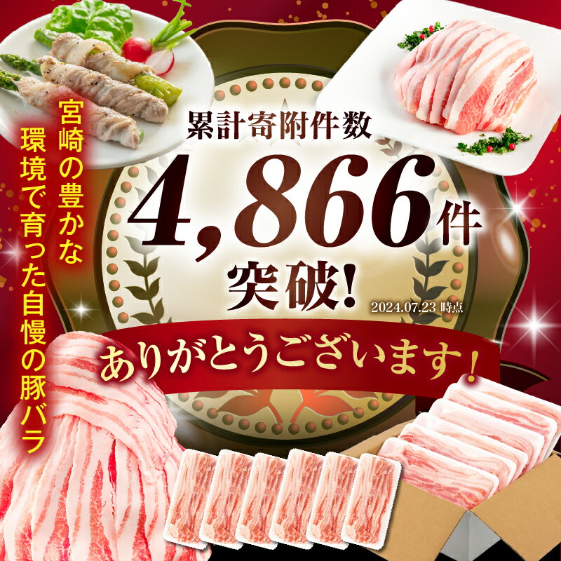 【ふるさと納税】 《発送時期が選べる》宮崎県産 豚バラスライス 300g×6トレー 計1.8kg 豚バラ スライス 豚肉 肉 冷凍 小分け 畜産王国 上質 豚バラ肉 便利 ジューシー 濃厚 旨み 和食 洋食 中華 グルメ お取り寄せ 人気 宮崎県 宮崎市 送料無料 サムネイル2