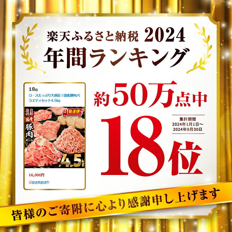 【ふるさと納税】総合1位 大満足豚肉ロースバラエティセット 4.5kg 2.1kg【内容量・発送時期が選べる】 切り落とし ロース ふるさと 肉 豚 お肉 国産 ハンバーグ 訳あり 小分け 人気 国産豚 詰め合わせ サムネイル3
