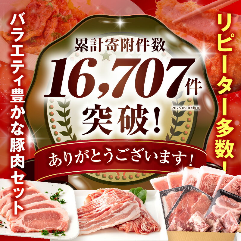 【ふるさと納税】《発送時期が選べる》宮崎県産豚肉 お楽しみセット 計4.1kg（豚ローススライス・豚バラスライス・豚モモスライス・豚ロースとんかつ・豚切落し・豚ミンチ肉）豚肉 肉 豚 しゃぶしゃぶ ロース 切り落とし 国産 人気 宮崎県 宮崎市 サムネイル3