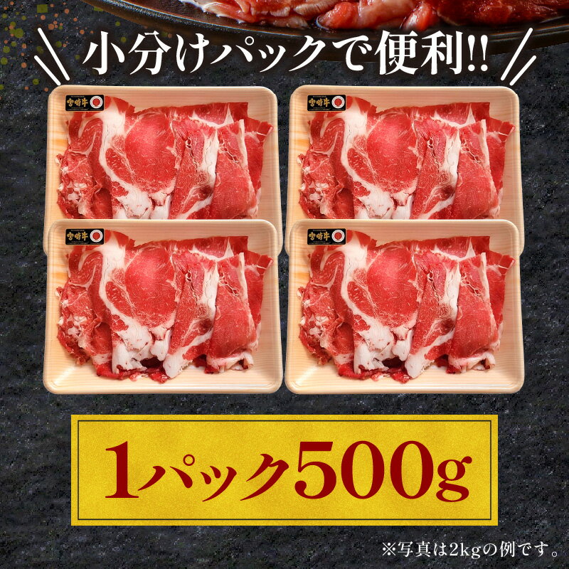 【ふるさと納税】《内容量が選べる》 宮崎牛 切り落とし 500g〜2kg スライス カレー ハヤシライス 肉野菜炒め 牛丼 国産牛 黒毛和牛 和牛 国産 宮崎県産 肉 お肉 牛肉 切り落とし牛肉 小分け パック 便利 料理 BBQ 宮崎県 宮崎市 選べる内容量 サムネイル3