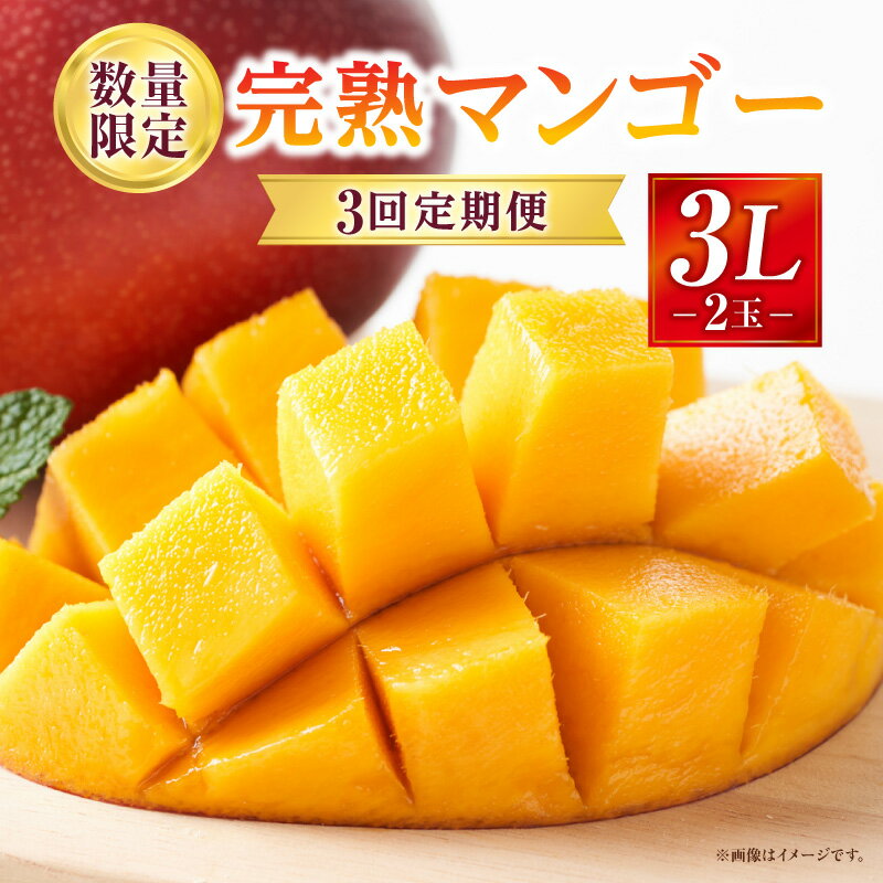 《2026年発送 先行予約》【数量・期間限定】3回定期便 3L2玉完熟マンゴーコース マンゴー 完熟マンゴー 完熟 定期便 果物 フルーツ 贈り物 ギフト プレゼント 贈答 おすそ分け おもてなし グルメ お取り寄せ お取り寄せグルメ おすすめ 宮崎県 宮崎市