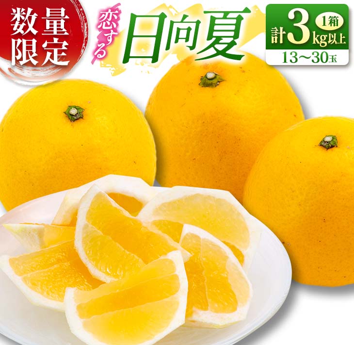 先行予約 酸味と甘味は恋の味 恋する 日向夏 計3kg以上 令和8年発送 期間限定 数量限定 果物 くだもの フルーツ 国産 食品 柑橘 みかん 蜜柑 オリジナル ブランド デザート おやつ ひゅうがなつ おすすめ おすそ分け 手土産 ギフト 宮崎県 日南市 送料無料