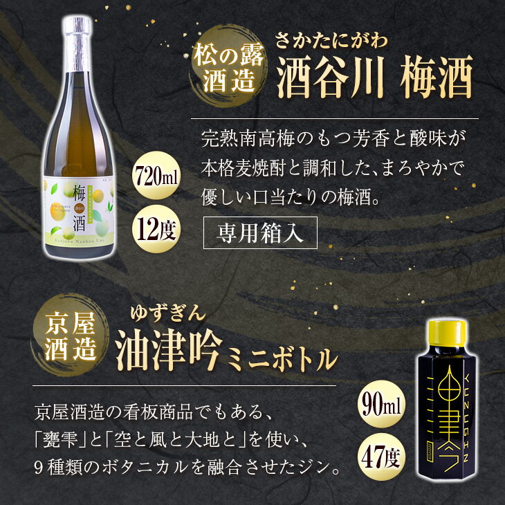 【ふるさと納税】4種 飲み比べ バラエティ セット 合計4本 お酒 アルコール 飲料 飲み物 国産 芋焼酎 梅酒 リキュール ジン 古澤醸造 松の露酒造 京屋酒造 晩酌 家飲み 家呑み 呑み比べ ご褒美 お祝い 記念日 おすすめ お取り寄せ グルメ 詰め合わせ 宮崎県 日南市 送料無料 サムネイル3