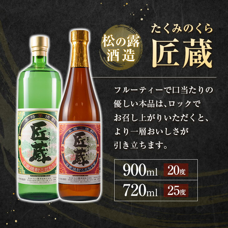 【ふるさと納税】3か月 お楽しみ 定期便 日南市 酒屋 オリジナル 本格 芋焼酎 4種 飲み比べ セット 合計18本 アルコール 飲料 国産 お酒 匠蔵 嫋なり 松の露酒造 古澤醸造 おすすめ 呑み比べ 晩酌 家呑み 宅呑み お祝い ご褒美 記念日 お取り寄せ お土産 宮崎県 送料無料 サムネイル2