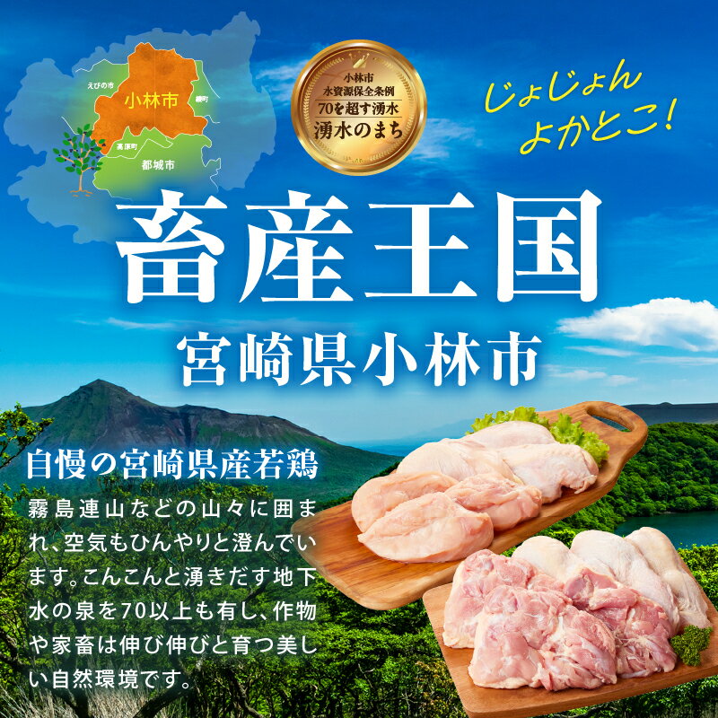 【ふるさと納税】宮崎県産若鶏もも・むねセット 計4kg 国産 鶏肉 鶏 若鶏 もも肉 むね肉 モモ ムネ 肉 精肉 国産鶏肉 鳥 鳥肉 若鳥 人気 おすすめ 宮崎県 小林市 送料無料 贈り物 贈答 ギフト サムネイル2