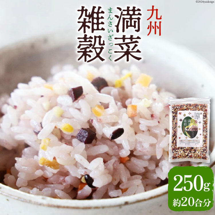 雑穀米 国産 混ぜるだけ 九州満菜 雑穀 250g 1 パック 約20合分 [オキス 宮崎県 日向市 452061133] 黒米 玄米 もち麦 押し麦 野菜 おにぎり お弁当 米 こめ