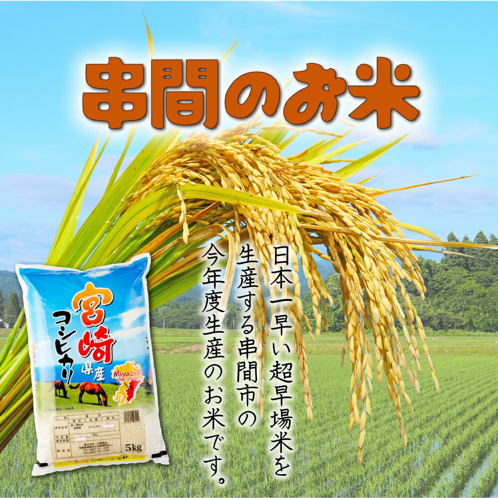 【ふるさと納税】＜令和7年産＞ 宮崎県串間市産！ふっくらもっちり 超 早場米「 コシヒカリ 」（5kg×2袋・計10kg）米 こめ コメ こしひかり 送料無料【江藤商店】【H-AB1】 - 画像3
