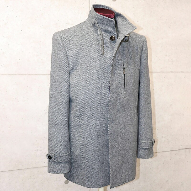 【ふるさと納税】セミハンドメイドオーダーハイマオカラーコート（ウール・カシミヤ混紡ウール）＜36-3＞ サムネイル2