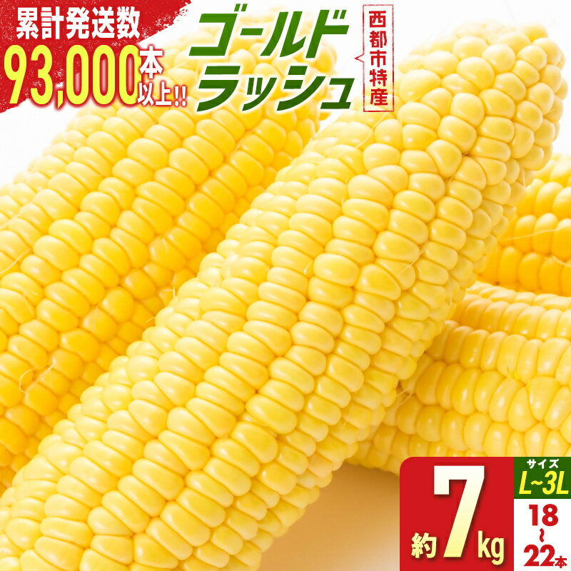 自慢のスイートコーン（約7kg）「楽天限定」ゴールドラッシュ「先行予約」 宮崎県 西都市産 とうもろこし さいと サイト＜1-122＞★