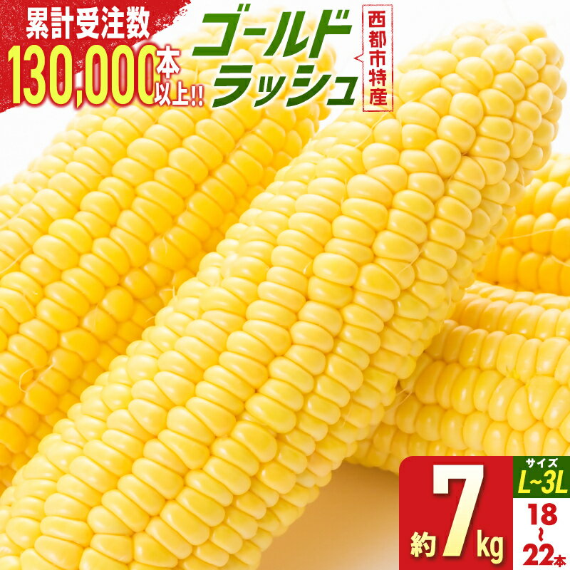 自慢のスイートコーン（約7kg）「楽天限定」ゴールドラッシュ「先行予約」 宮崎県 西都市産 とうもろこし さいと サイト＜18-2a＞★☆
