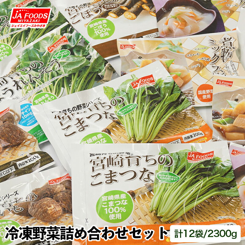 国産「冷凍野菜」詰合せ6種類（合計12袋）とっても便利！ 国産野菜 送料無料 宮崎県産＜1-127＞