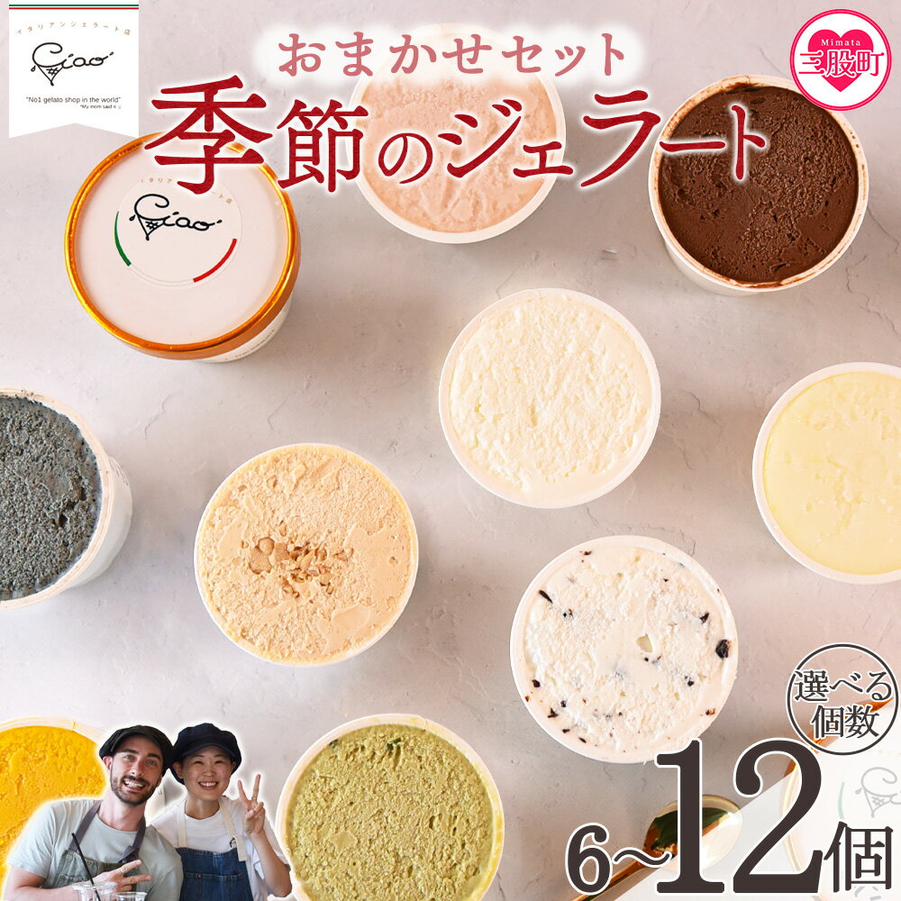 ＜おまかせセット 季節のジェラート＞選べる個数 数量 味お店セレクト フレーバー お任せ 宮崎県 三股町 スイーツ アイス ヘルシー おやつ 菓子 お菓子 洋菓子 おたのしみ お楽しみ 【MI542-ci】【Ciao Gelateria】