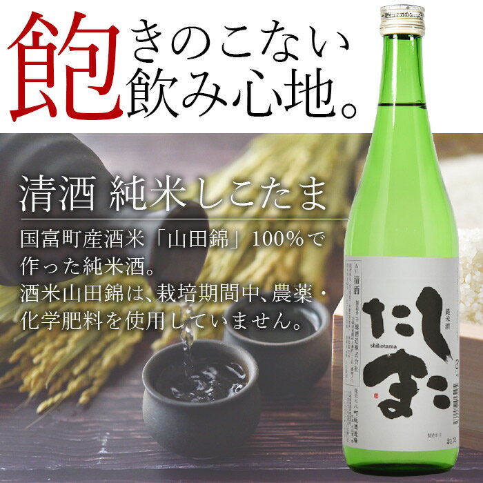 【ふるさと納税】＜清酒 純米しこたま 2本＞ ※入金確認後、翌月末迄に順次出荷します 日本酒 純米酒 お酒 酒 山田錦 アルコール 15度 宅飲み 晩酌 ギフト プレゼント 贈り物 贈答品 送料無料 法華獄八町坂 宮崎県 国富町 【常温】 サムネイル2