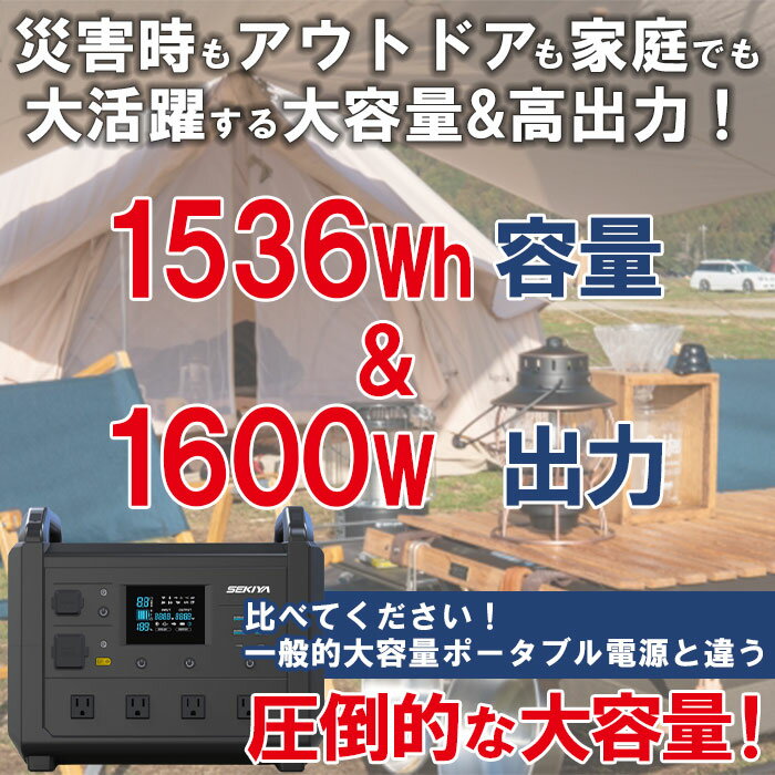 【ふるさと納税】＜ポータブル電源TB1600＞※入金確認後、6か月以内に順次出荷 発電機 災害対策 地震対策 震災対策 停電対策 防災 防災グッズ 自然災害対策 非常用電源 停電 車中泊 アウトドア キャンプ 蓄電池 防災グッズ ご家庭用 株式会社関谷 送料無料 宮崎県 国富町 サムネイル3