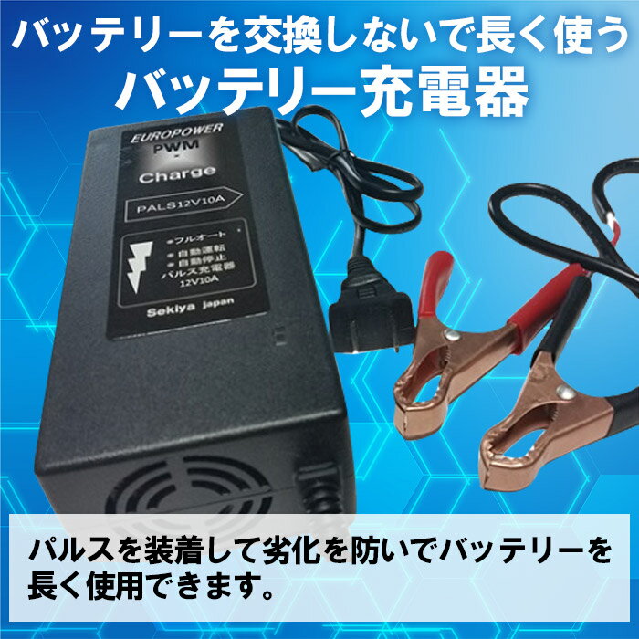 【ふるさと納税】＜パルスバッテリー充電器 10A＞※入金確認後、翌月末迄に順次出荷します。 節電 節約 バッテリー シニアカー 手軽 コンパクト 小型 株式会社関谷 送料無料 宮崎県 国富町 サムネイル2
