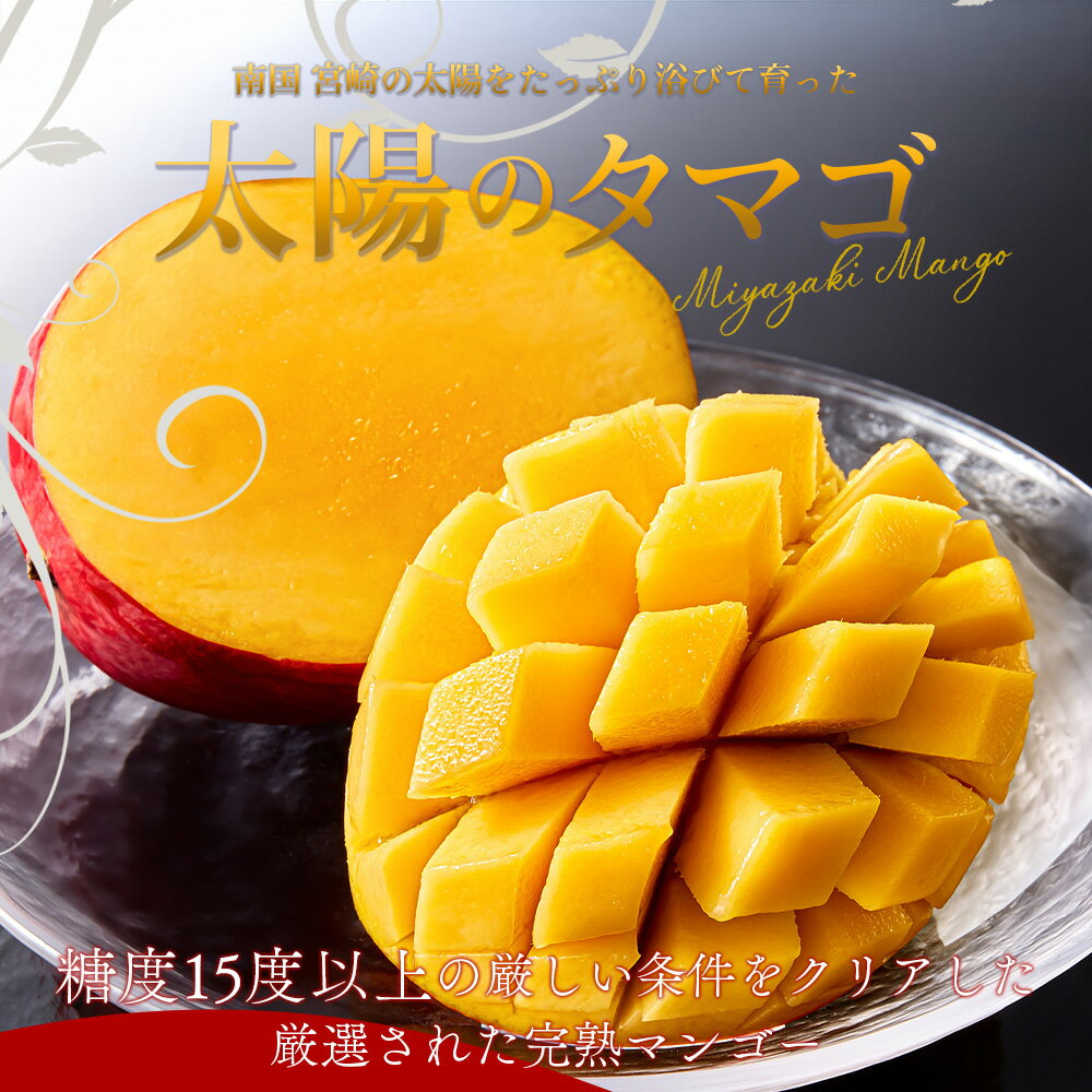 【ふるさと納税】★先行予約★2026年発送＜宮崎県産完熟マンゴー 太陽のタマゴ 2L〜3L 合計1or2玉＞※入金確認後、2026年5月初旬〜7月末迄に順次出荷 選べる 個数 内容量 大きさ サイズ 国産 果物（株）ワールドワイドトレード 宮崎県 国富町 【冷蔵】 サムネイル2