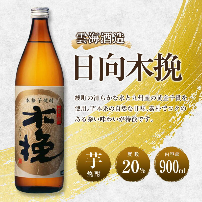 【ふるさと納税】木挽3種 飲み比べ 3本セット [20度 900ml] / 木挽 木挽ブルー 芋焼酎 焼酎 酒 アルコール 20度 紙パック 常温保存 飲み比べ 家飲み 宮崎県 綾町 送料無料【雲海酒造】 サムネイル3
