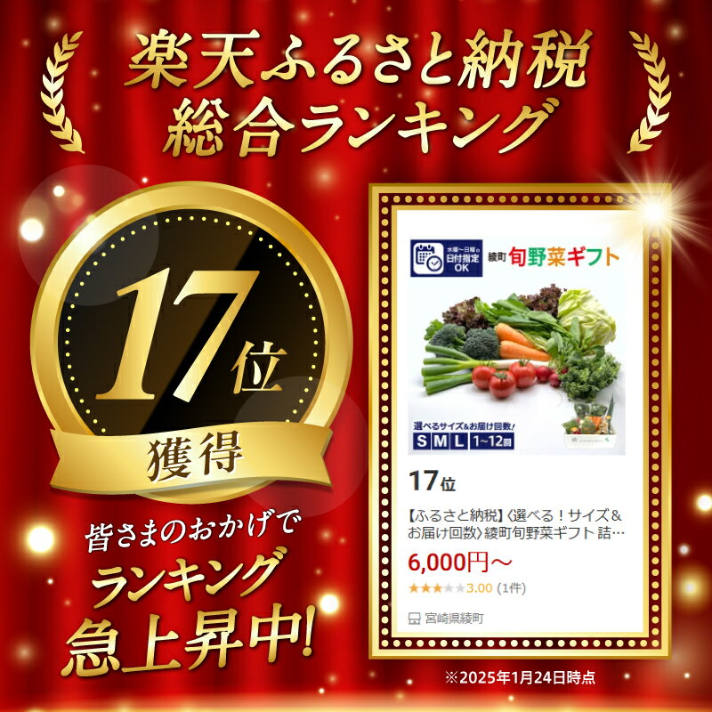 【ふるさと納税】綾町旬野菜ギフト / 野菜定期便 野菜セット 野菜詰め合わせ 定期便 有機 野菜 定期 1回 3回 6回 12回 3ヵ月 6ヵ月 12ヵ月 新鮮 旬 産地直送 ふるさと納税 送料無料 【オーガニックのまち 宮崎県綾町】 - 画像3