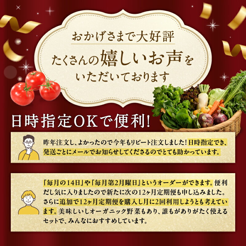 【ふるさと納税】ヒルナンデスで紹介されました＜選べる！日時＆サイズ＆お届け回数＞ 本日のお野菜セット / 野菜定期便 2回 6回 12回 2ヵ月 6ヵ月 12ヵ月 定期 野菜詰め合わせ 野菜 有機栽培 新鮮 産地直送 季節 旬 送料無料 ふるさと納税 サムネイル3