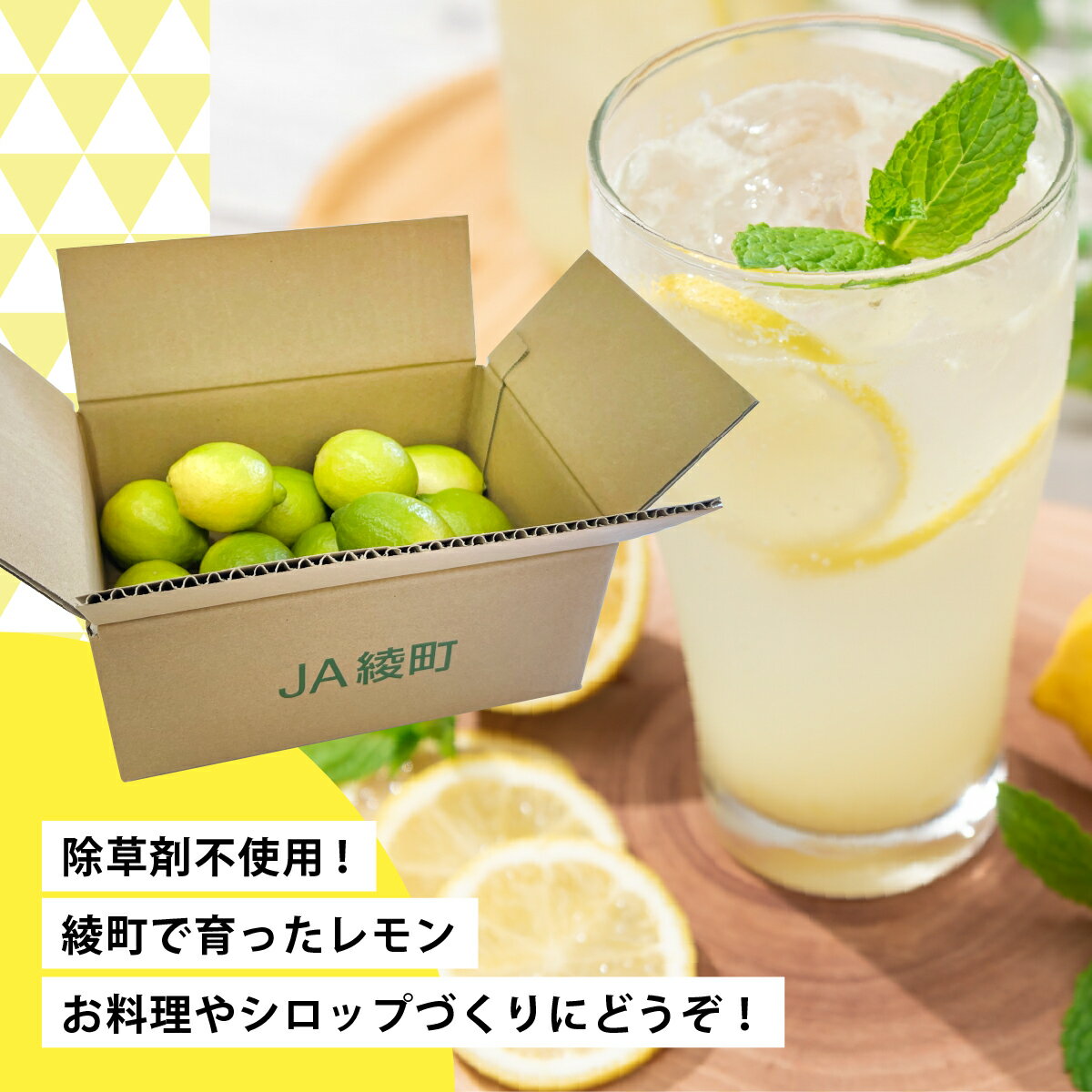 【ふるさと納税】綾町産のレモン 2kg 国産 檸檬 れもん 柑橘 フルーツ 果物 果実 くだもの 除草剤不使用 送料無料 サムネイル3