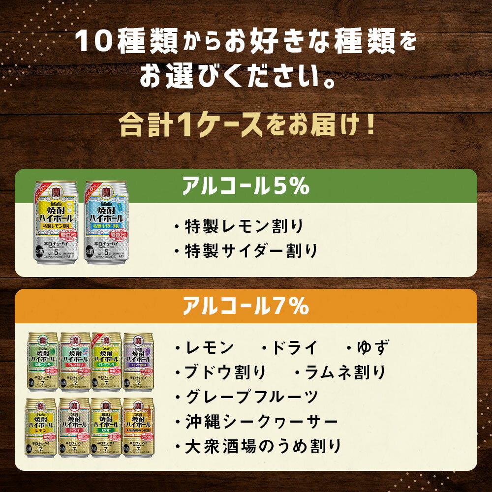 【ふるさと納税】【楽天限定】＜10種類からどれでも1ケース(24本)選べる焼酎ハイボールセット＞翌月末迄に順次出荷 TaKaRa 焼酎ハイボール 宝酒造 酒 アルコール 7％ 5% 酎ハイ 缶チューハイ 辛口 送料無料 サムネイル3
