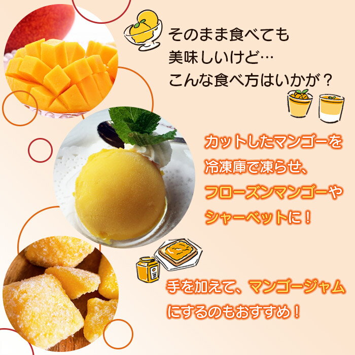 【ふるさと納税】【先行予約】＜宮崎県産完熟マンゴー｢家庭用｣(約1.5kg)＞ 2026年7月上旬～9月上旬迄に順次出荷 果物 フルーツ マンゴー くだもの 特産品 完熟 国産 ご家庭用 宮崎県 高鍋町【冷蔵】 サムネイル3