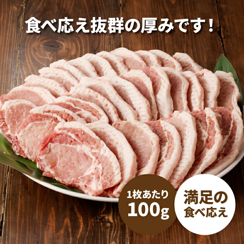 【ふるさと納税】贅沢宮崎県産豚肉ロース100gカット - お試し10枚/20枚/30枚 小分け とんかつ用 筋切り加工済み とんかつ肉 国産豚肉 総重量3kg 生姜焼き/トンテキ/ポークソテーに 豚ロース ファミリー向け 冷凍 送料無料【宮崎県木城町】 サムネイル2