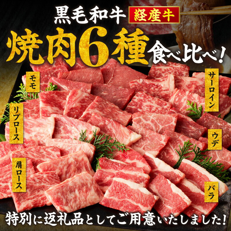 【ふるさと納税】【訳あり】【内容量・発送月が選べる】生産者応援！ 黒毛和牛 6種 サーロイン 肩ロース リブロース モモ ウデ バラ 焼肉 300g 600g 数量限定 国産 経産牛 牛肉 赤身 部位 食べ比べ お試しセット 簡単 おすすめ ギフト 冷凍 ミヤチク 宮崎県 都農町 送料無料 - 画像3