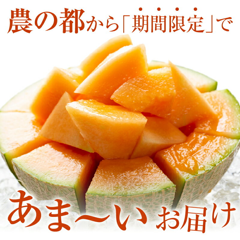 【ふるさと納税】先行予約 期間限定 都農町産 赤肉 メロン 計2玉 フルーツ 果物 青果 くだもの 果実 デザート スイーツ 国産 食品 人気 お土産 ネット系 贈り物 プレゼント ギフト お祝 お礼 おやつ 旬 ジューシー 産地直送 記念日 ご褒美 贅沢 宮崎県 都農町 送料無料 サムネイル2