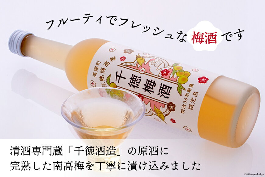 【ふるさと納税】 お酒 梅酒 完熟南高梅 使用 千徳梅酒 500ml 11度 [千徳酒造 宮崎県 美郷町 31ad0004-NEW] 酒 果実酒 南高梅 梅 うめ ウメ 瓶 サムネイル2