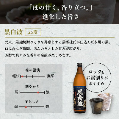 【ふるさと納税】枕崎の定番焼酎 3種【白・黒・さくら】900ml×各1本【飲み比べセット】 A5-29【配送不可地域：離島】【1167941】 サムネイル3