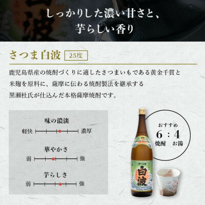 【ふるさと納税】【さつま白波】25度【900ml】×18パック セット F0-1【配送不可地域：離島】【1563508】 サムネイル3