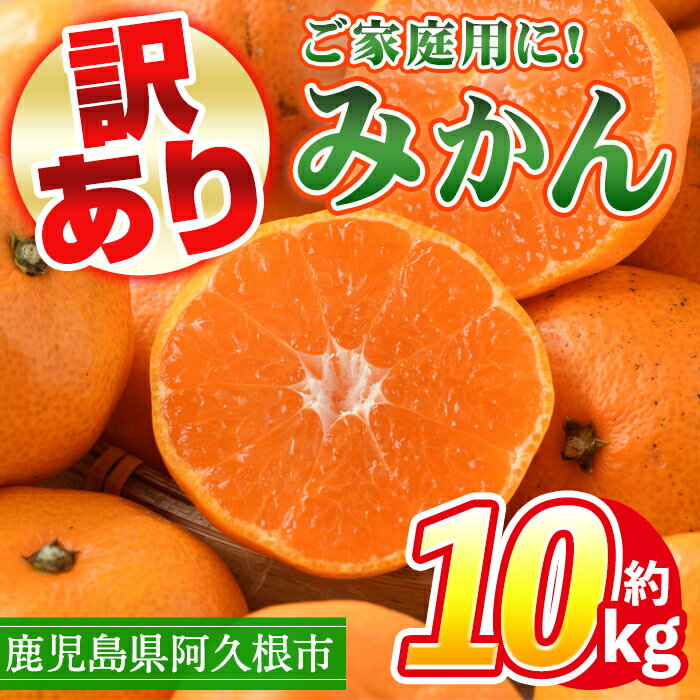 訳あり！鹿児島県産みかん(計約10kg) 大容量 傷あり 不揃い 国産 柑橘 果物 くだもの フルーツ 旬 期間限定 数量限定 訳アリ 規格外 ご家庭用 ご自宅用 ミカン ノーワックス【三笠農業生産】akn051-04